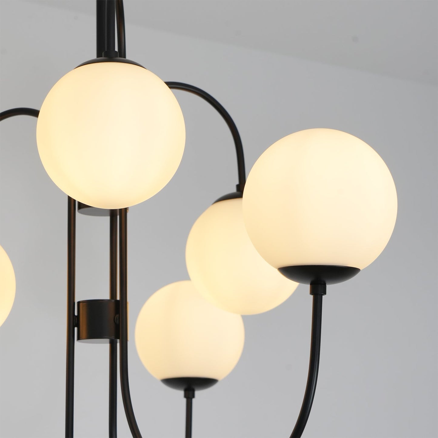 Chandelier Light Fixture | Ceiling Lamp with Gooseneck Design | Ridorn