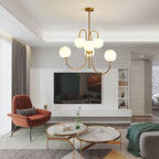 Chandelier Light Fixture | Ceiling Lamp with Gooseneck Design | Ridorn