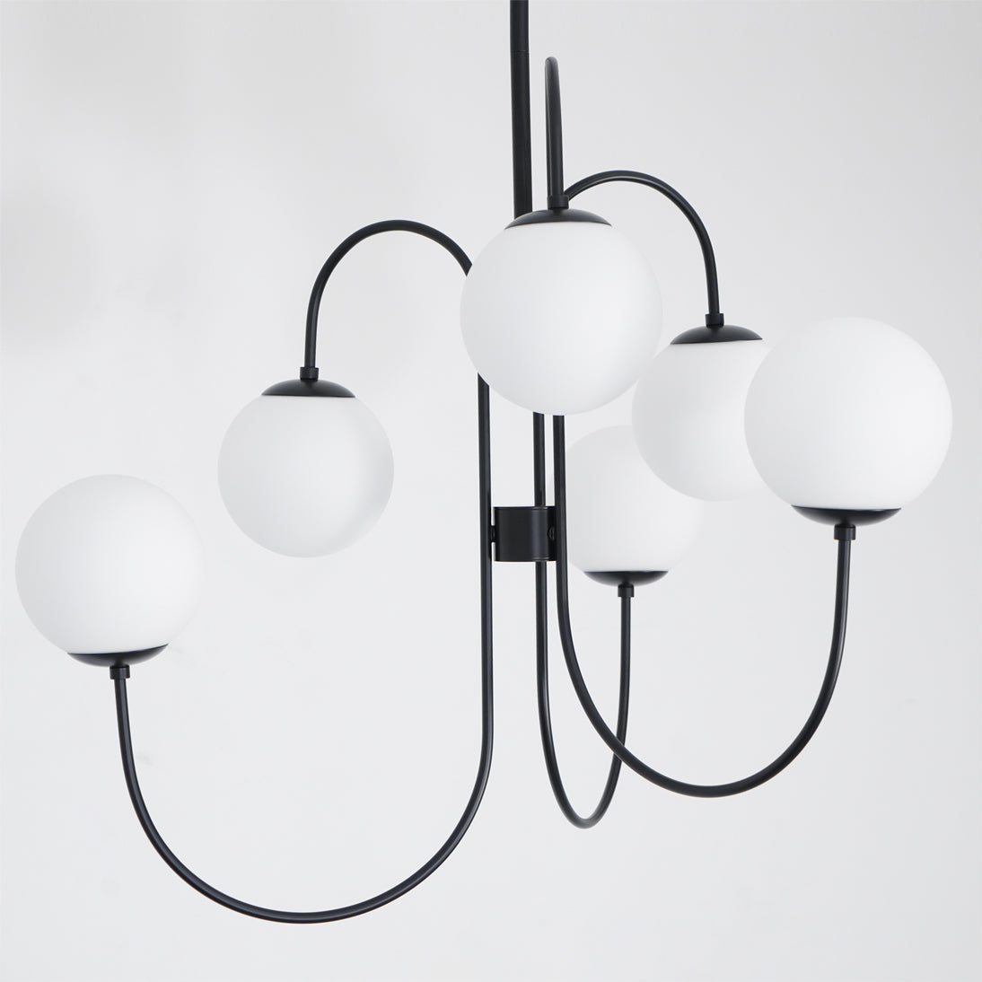 Chandelier Light Fixture | Ceiling Lamp with Gooseneck Design | Ridorn