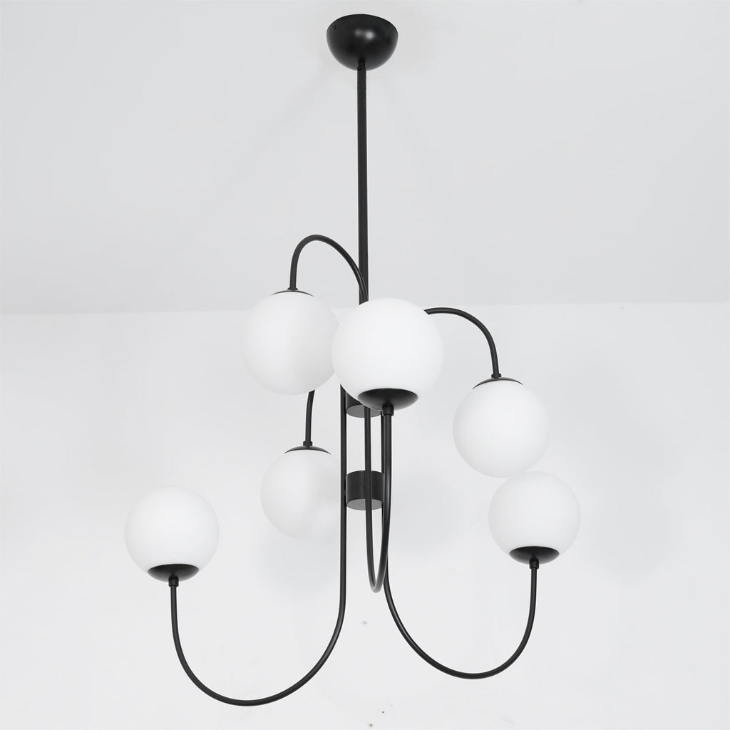 Chandelier Light Fixture | Ceiling Lamp with Gooseneck Design | Ridorn