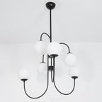 Chandelier Light Fixture | Ceiling Lamp with Gooseneck Design | Ridorn