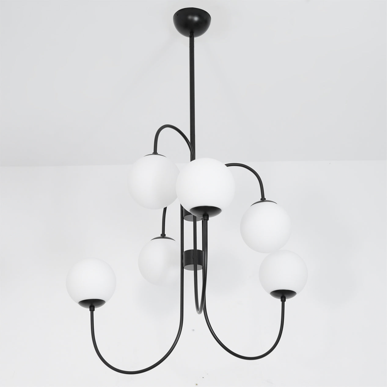 Chandelier Light Fixture | Ceiling Lamp with Gooseneck Design | Ridorn