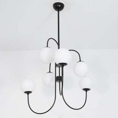Chandelier Light Fixture | Ceiling Lamp with Gooseneck Design | Ridorn