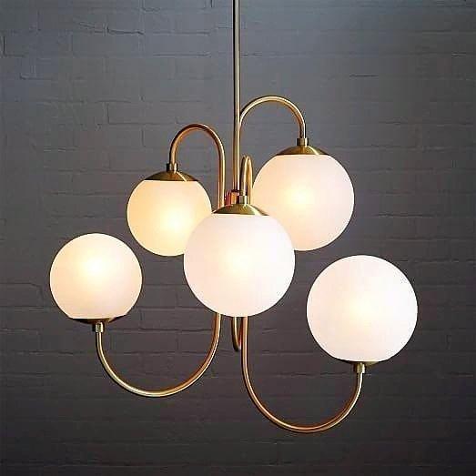 Chandelier Light Fixture | Ceiling Lamp with Gooseneck Design | Ridorn