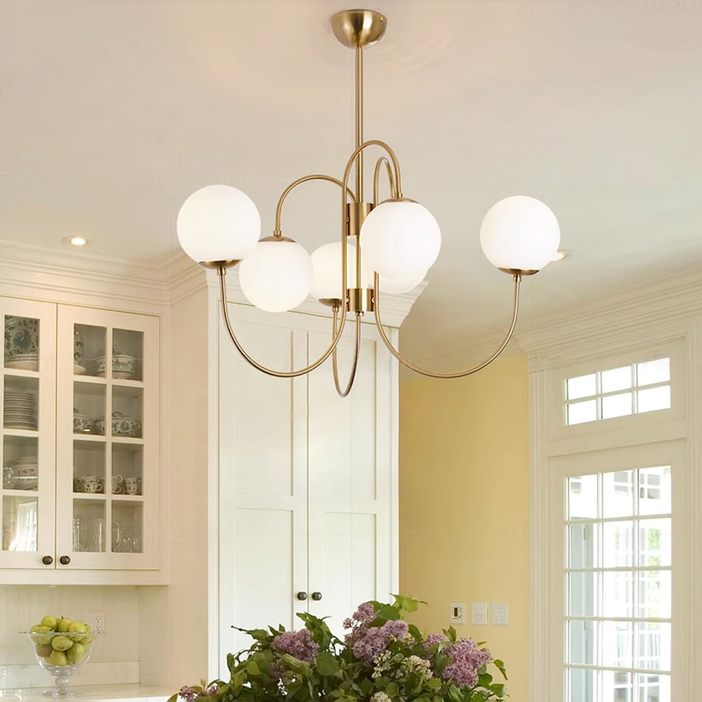 Chandelier Light Fixture | Ceiling Lamp with Gooseneck Design | Ridorn