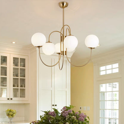 Chandelier Light Fixture | Ceiling Lamp with Gooseneck Design | Ridorn