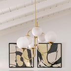 Chandelier Light Fixture | Ceiling Lamp with Gooseneck Design | Ridorn