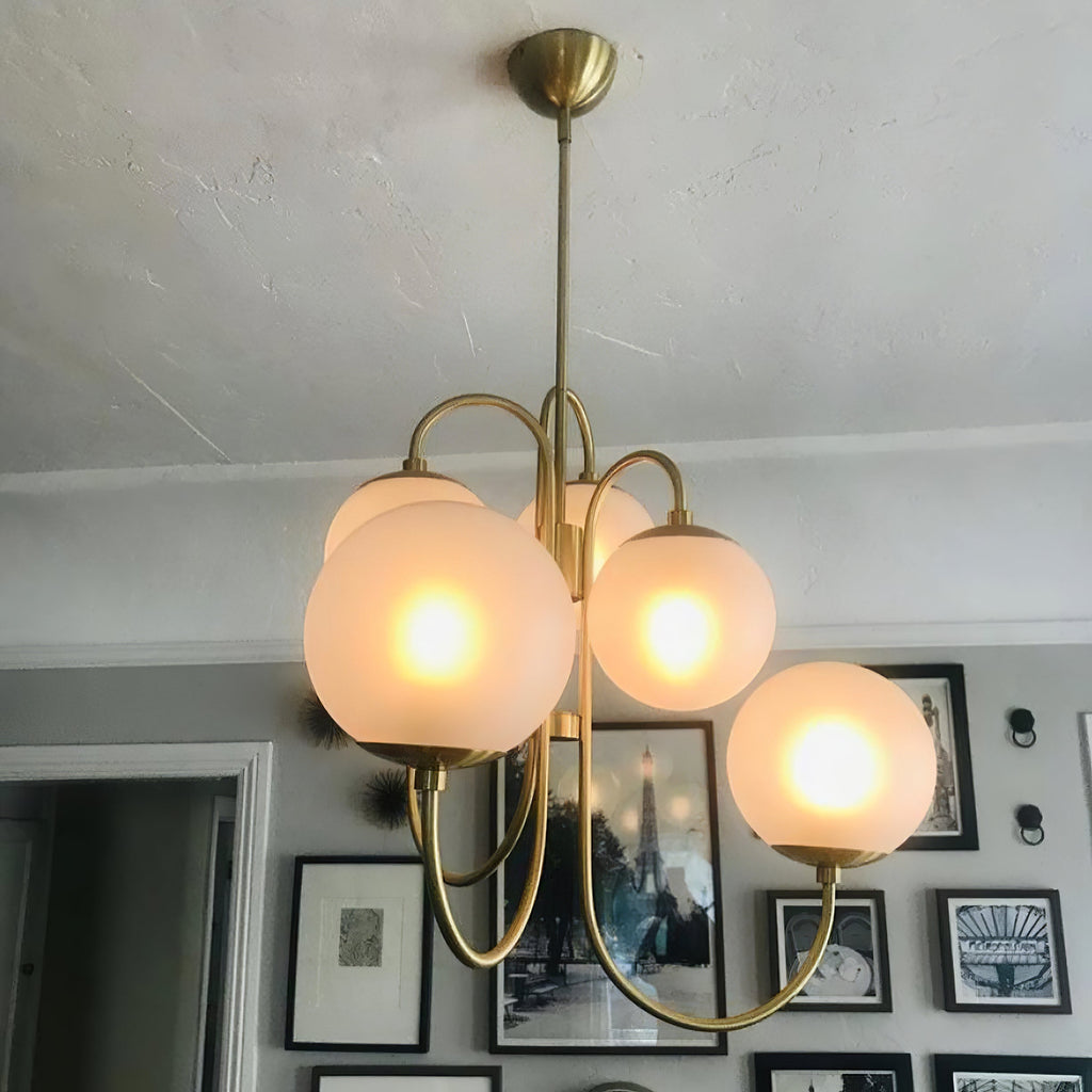 Chandelier Light Fixture | Ceiling Lamp with Gooseneck Design | Ridorn