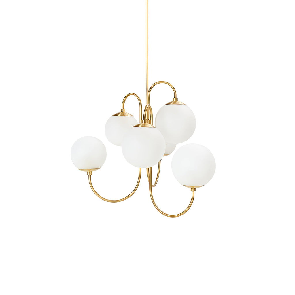 Chandelier Light Fixture | Ceiling Lamp with Gooseneck Design | Ridorn