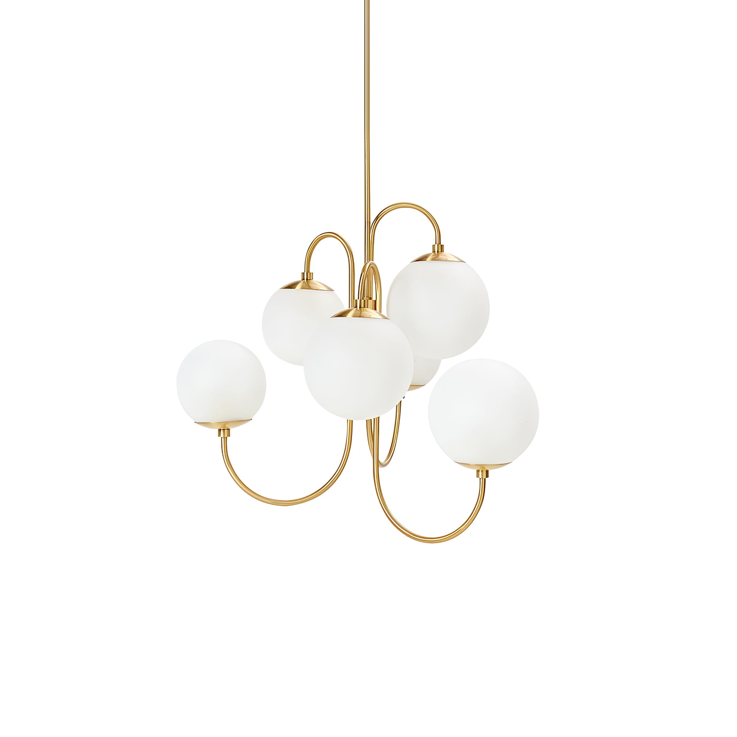 Chandelier Light Fixture | Ceiling Lamp with Gooseneck Design | Ridorn