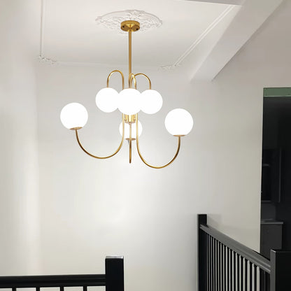 Chandelier Light Fixture | Ceiling Lamp with Gooseneck Design | Ridorn