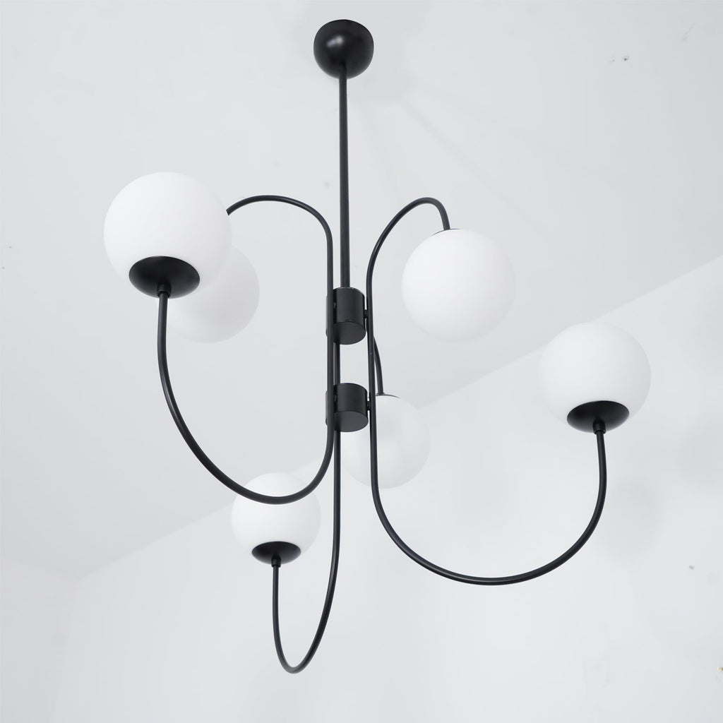 Chandelier Light Fixture | Ceiling Lamp with Gooseneck Design | Ridorn
