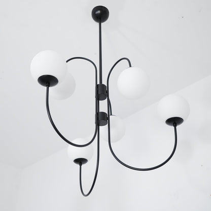 Chandelier Light Fixture | Ceiling Lamp with Gooseneck Design | Ridorn
