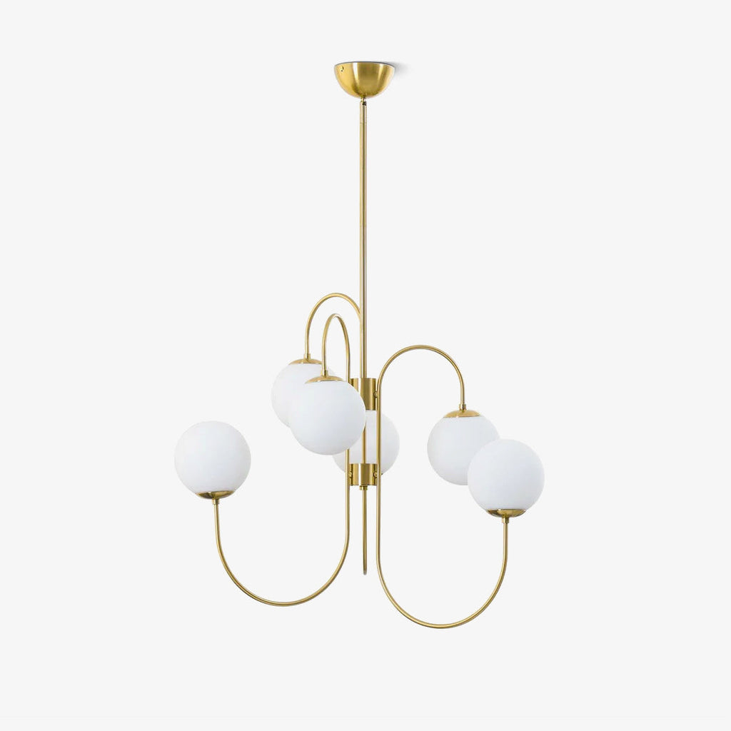 Chandelier Light Fixture | Ceiling Lamp with Gooseneck Design | Ridorn