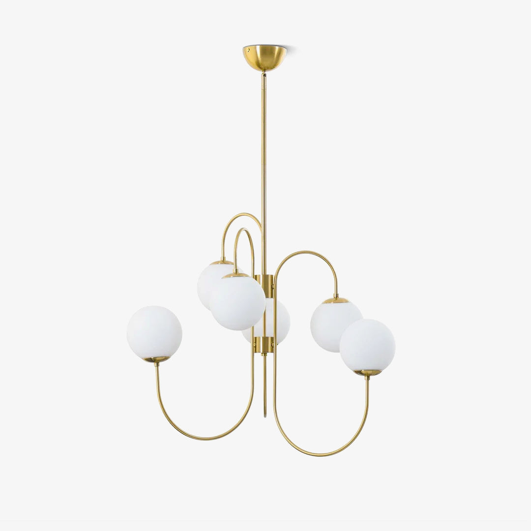 Chandelier Light Fixture | Ceiling Lamp with Gooseneck Design | Ridorn