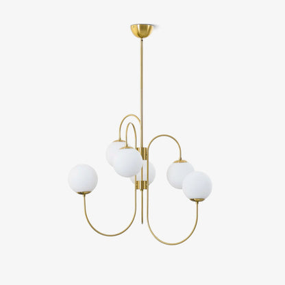 Chandelier Light Fixture | Ceiling Lamp with Gooseneck Design | Ridorn