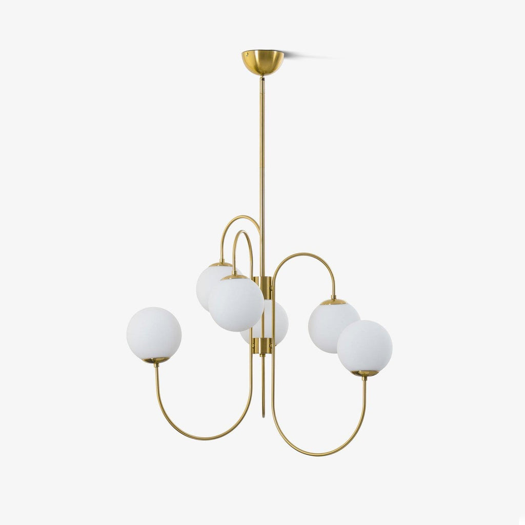 Chandelier Light Fixture | Ceiling Lamp with Gooseneck Design | Ridorn