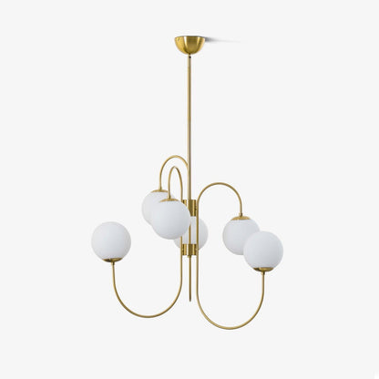 Chandelier Light Fixture | Ceiling Lamp with Gooseneck Design | Ridorn