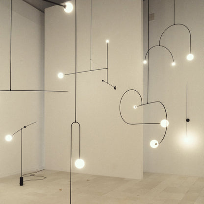 Chandelier Light | Ceiling Lamp with Mobile Arc Design | Ridorn