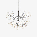 Modern chandelier light fixture with adjustable design front view