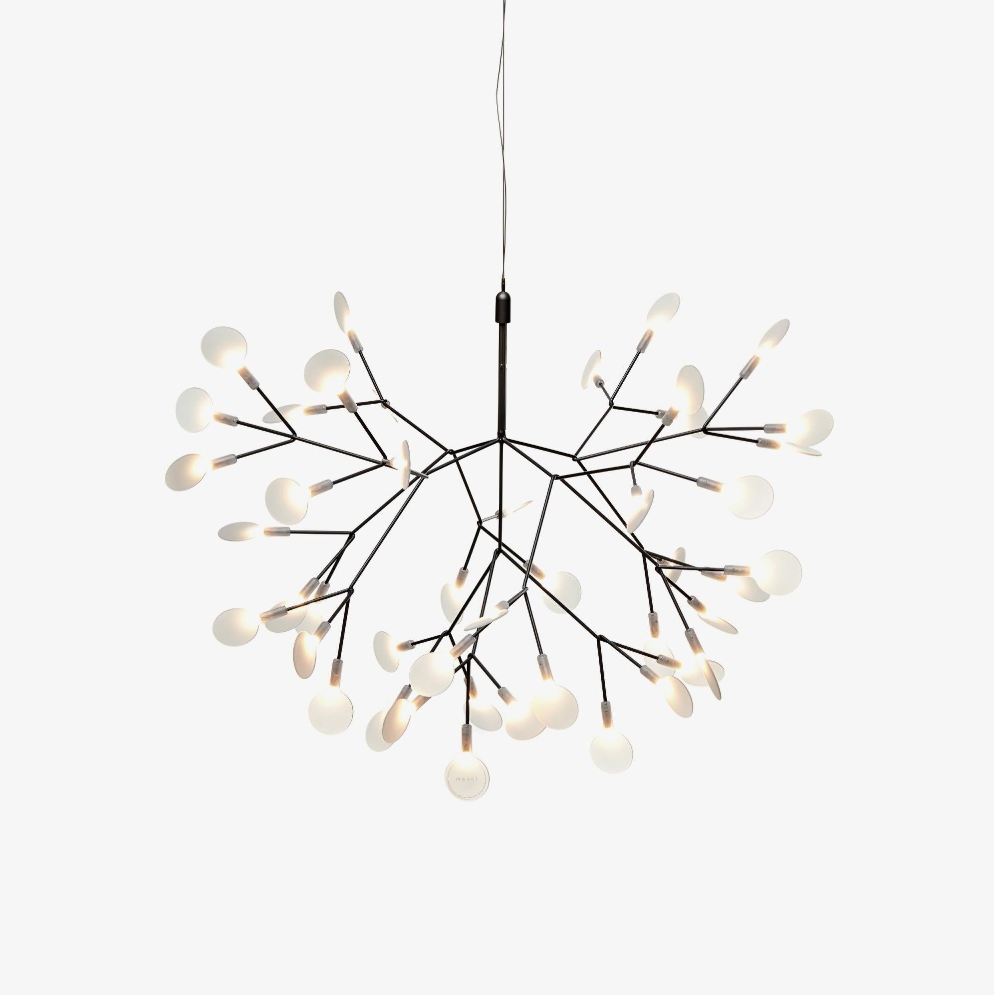 Modern chandelier light fixture with adjustable design front view