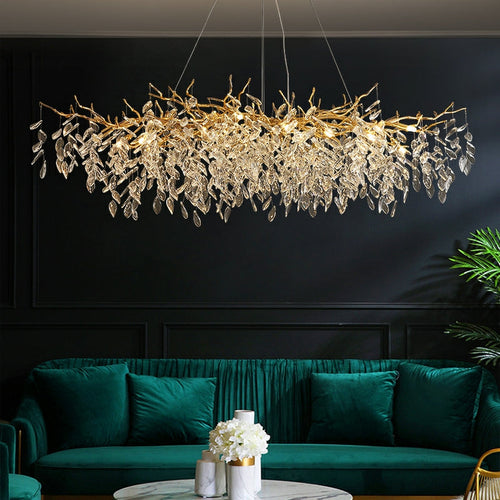 Chandelier light multi head ceiling suspension fixture front view