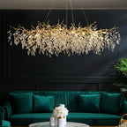 Chandelier light multi head ceiling suspension fixture front view