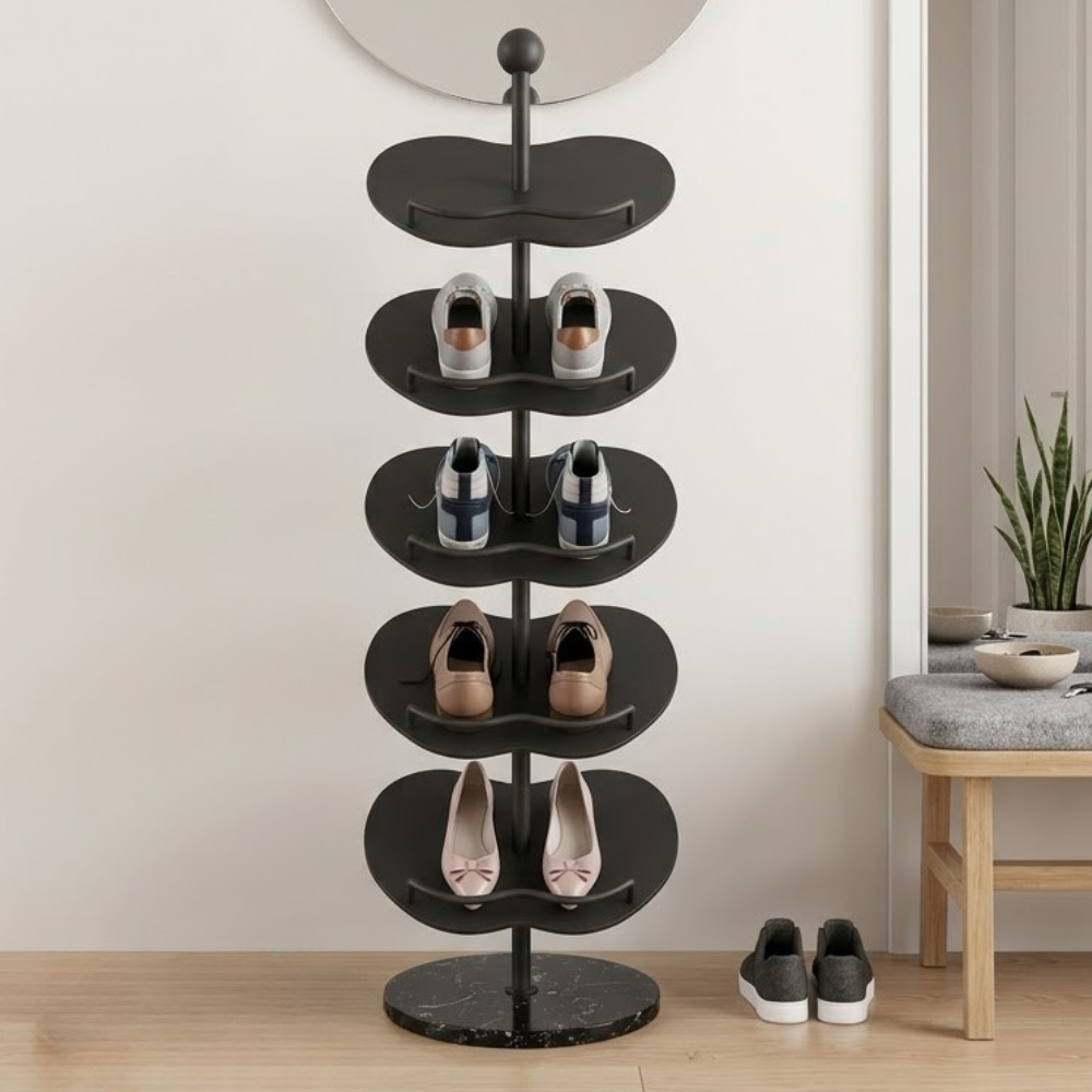 Chic Apple-Shaped Shoe Rack with 4 to 6 Tiers for Storage | Ridorn-Shoe Storage & Organization-Ridorn