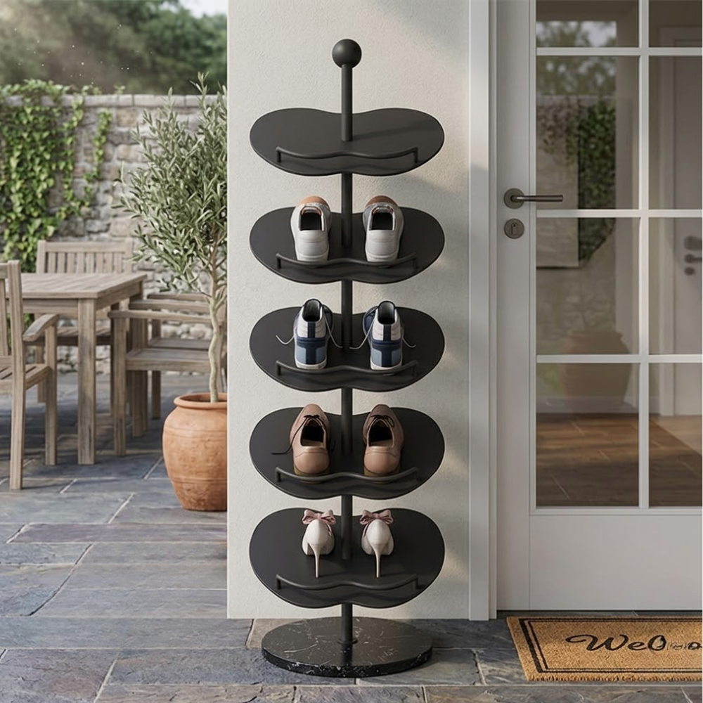 Chic Apple-Shaped Shoe Rack with 4 to 6 Tiers for Storage | Ridorn-Shoe Storage & Organization-Ridorn