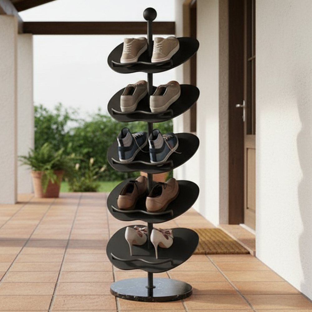 Chic Apple-Shaped Shoe Rack with 4 to 6 Tiers for Storage | Ridorn-Shoe Storage & Organization-Ridorn