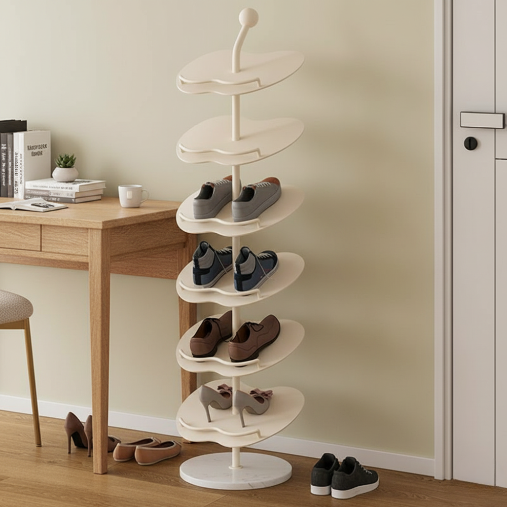 Chic Apple-Shaped Shoe Rack with 4 to 6 Tiers for Storage | Ridorn-Shoe Storage & Organization-Ridorn