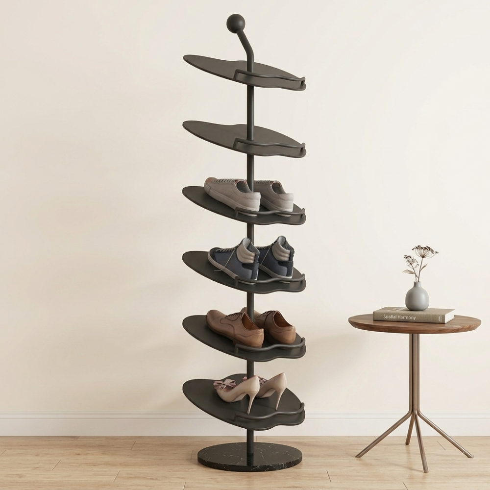 Chic Apple-Shaped Shoe Rack with 4 to 6 Tiers for Storage | Ridorn-Shoe Storage & Organization-Ridorn