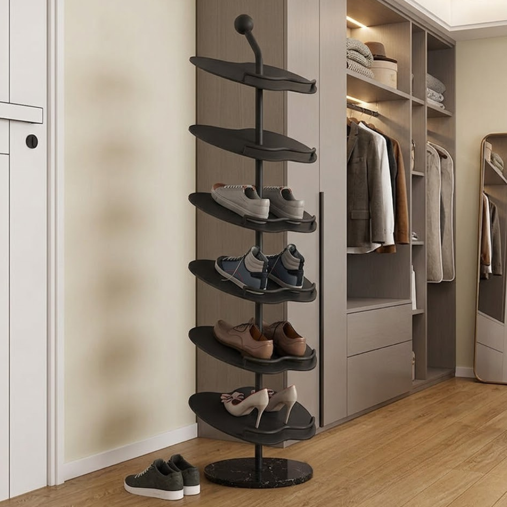 Chic Apple-Shaped Shoe Rack with 4 to 6 Tiers for Storage | Ridorn-Shoe Storage & Organization-Ridorn