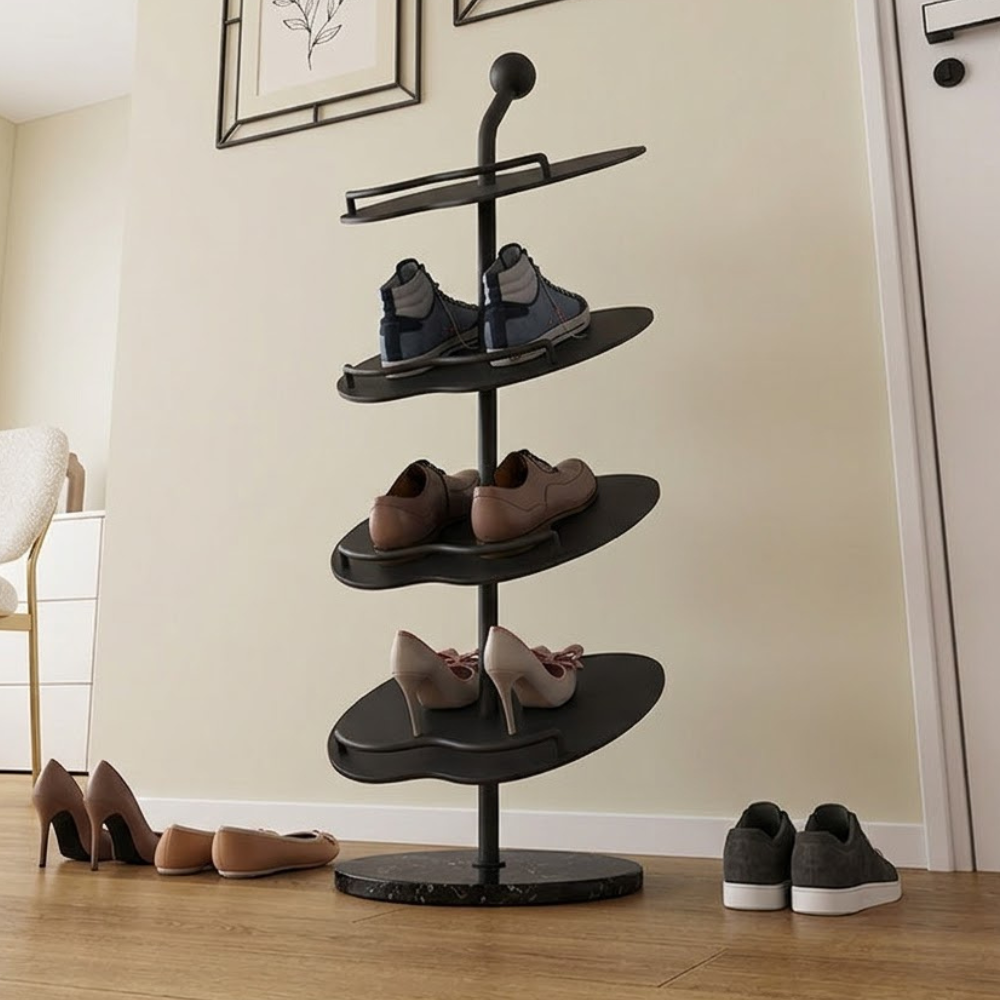 Chic Apple-Shaped Shoe Rack with 4 to 6 Tiers for Storage | Ridorn-Shoe Storage & Organization-Ridorn
