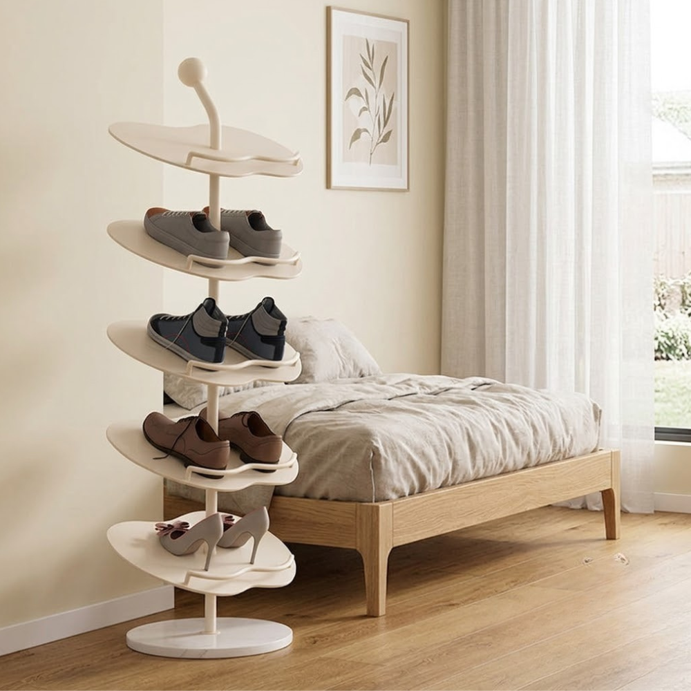 Chic Apple-Shaped Shoe Rack with 4 to 6 Tiers for Storage | Ridorn-Shoe Storage & Organization-Ridorn