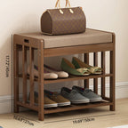 Chic Minimalist Bamboo Rattan Shoe Organizer with Two | Ridorn-Shoe Storage-Ridorn