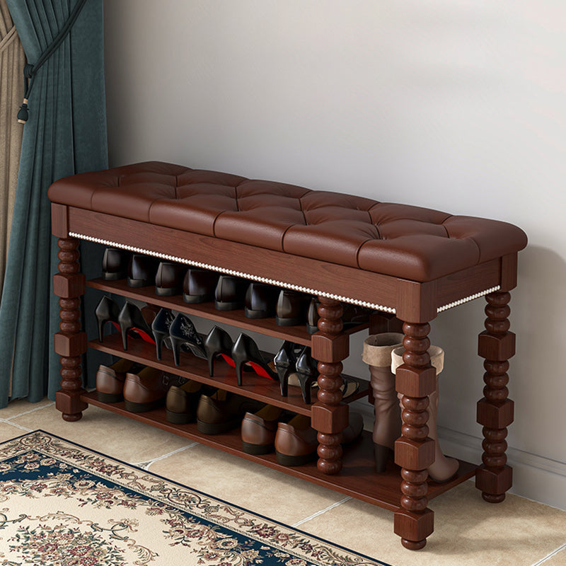 Chic Scandinavian 3-Tier Shoe Storage Cabinet in Walnut | Ridorn-Shoe Storage-Ridorn