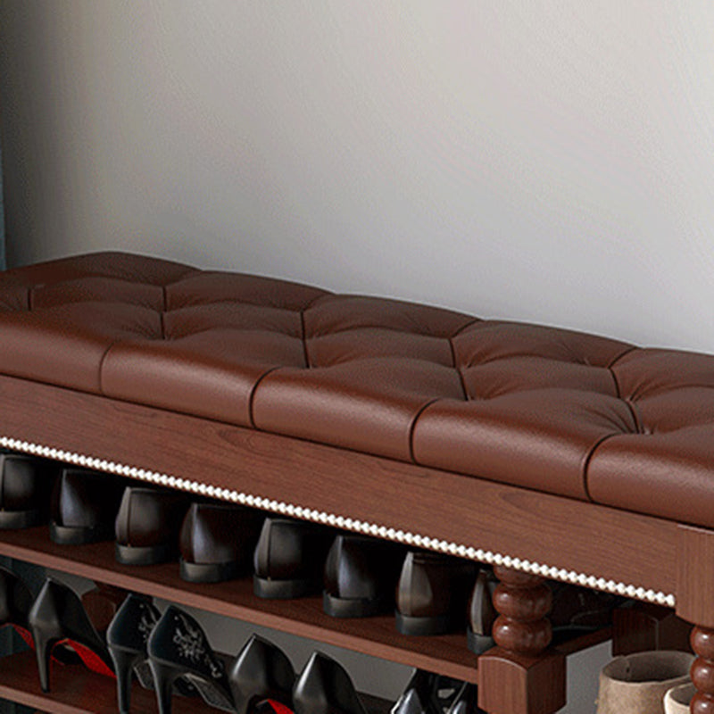 Chic Scandinavian 3-Tier Shoe Storage Cabinet in Walnut | Ridorn-Shoe Storage-Ridorn
