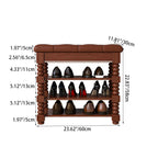 Chic Scandinavian 3-Tier Shoe Storage Cabinet in Walnut | Ridorn-Shoe Storage-Ridorn