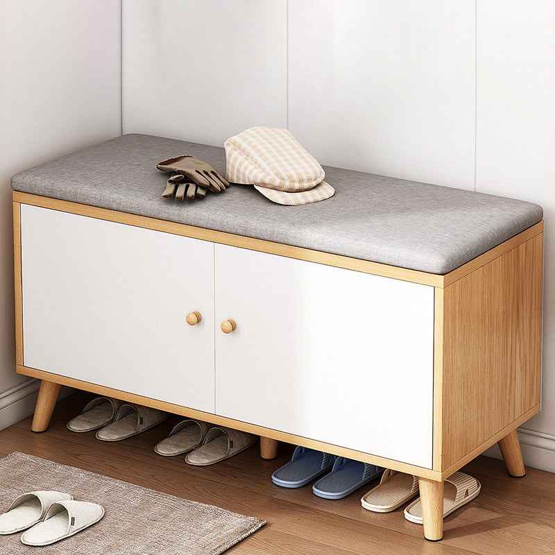 Chic Scandinavian Solid Wood Shoe Storage Cabinet with 2 | Ridorn-Shoe Cabinets-Ridorn