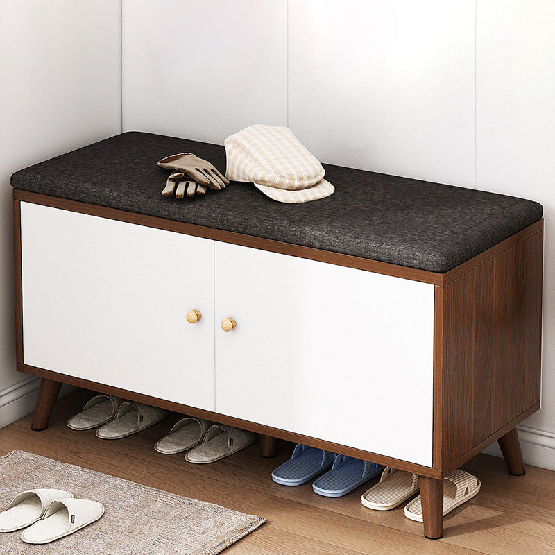 Chic Scandinavian Solid Wood Shoe Storage Cabinet with 2 | Ridorn-Shoe Cabinets-Ridorn