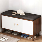 Chic Scandinavian Solid Wood Shoe Storage Cabinet with 2 | Ridorn-Shoe Cabinets-Ridorn