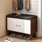 Chic Scandinavian Solid Wood Shoe Storage Cabinet with 2 | Ridorn-Shoe Cabinets-Ridorn