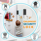 Childproof Door Safety Latch, Anti-Theft Alloy Door Reinforcement Lock for Home Security-Ridorn