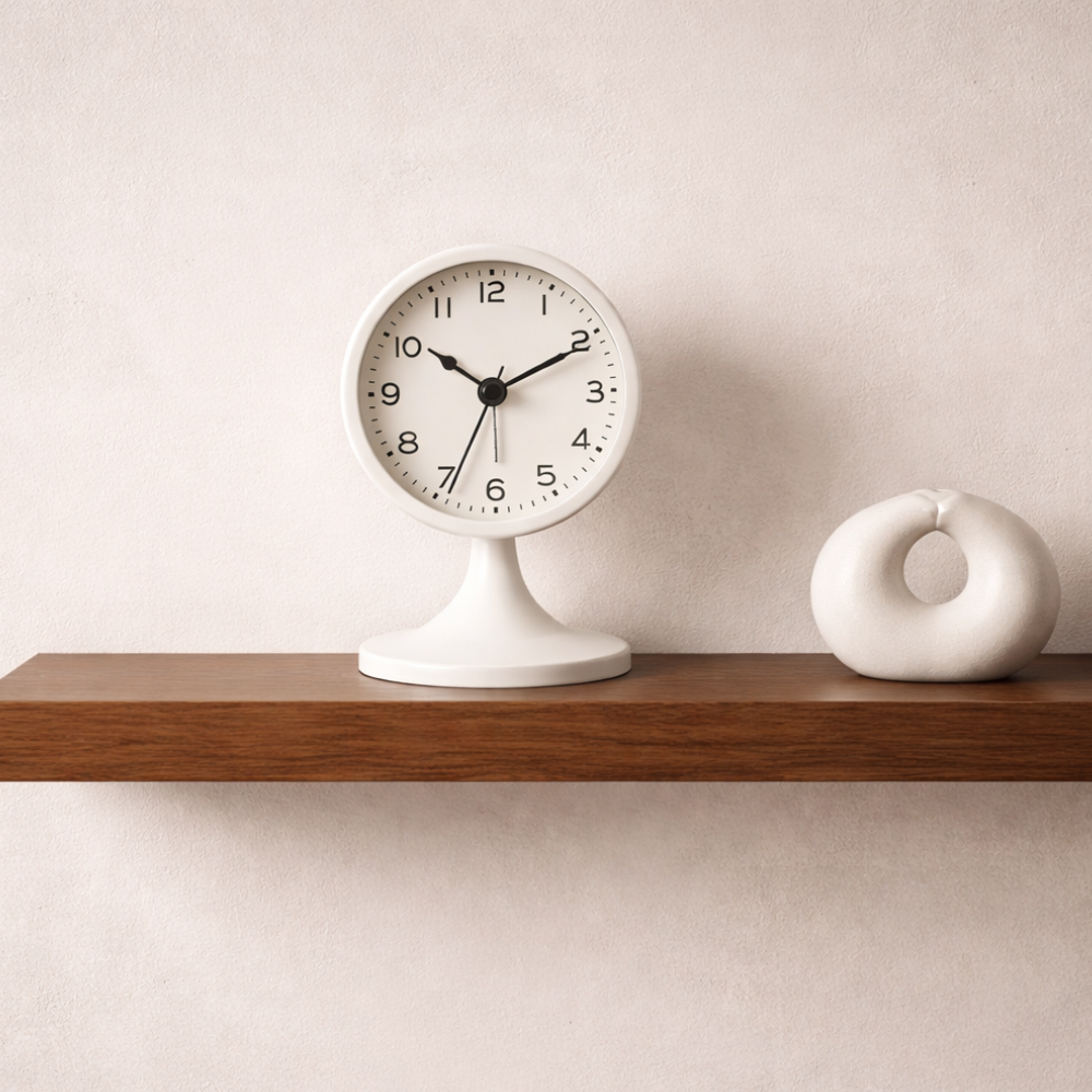 Classic Vintage Alarm Clock | Elegant Silent Quartz | Ridorn