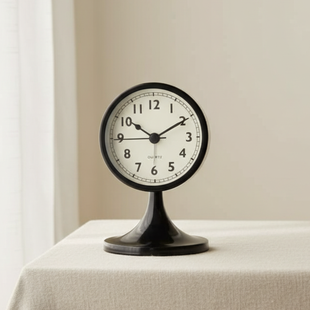 Classic Vintage Alarm Clock | Elegant Silent Quartz | Ridorn