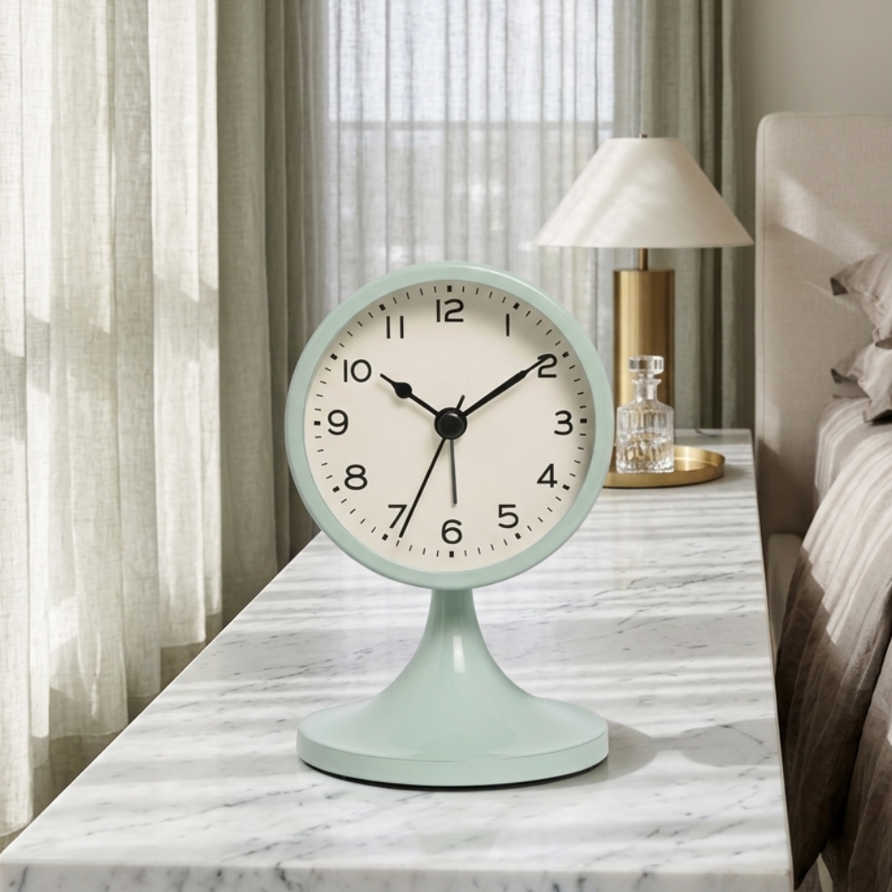 Classic Vintage Alarm Clock | Elegant Silent Quartz | Ridorn