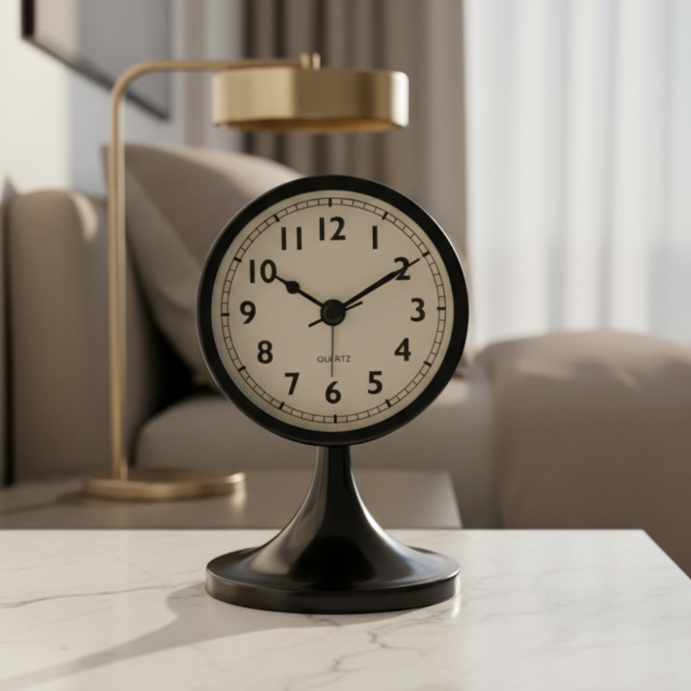 Classic Vintage Alarm Clock | Elegant Silent Quartz | Ridorn