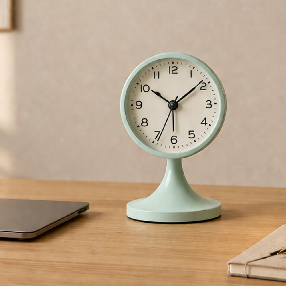 Classic Vintage Alarm Clock | Elegant Silent Quartz | Ridorn