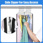 Clear Garment Bags 6-Pack, Zippered Dustproof Clothes Storage Covers for Suits & Dresses-Ridorn